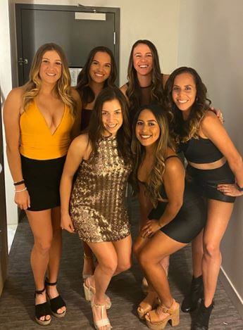 Ellen Perez with her girl’s squad.